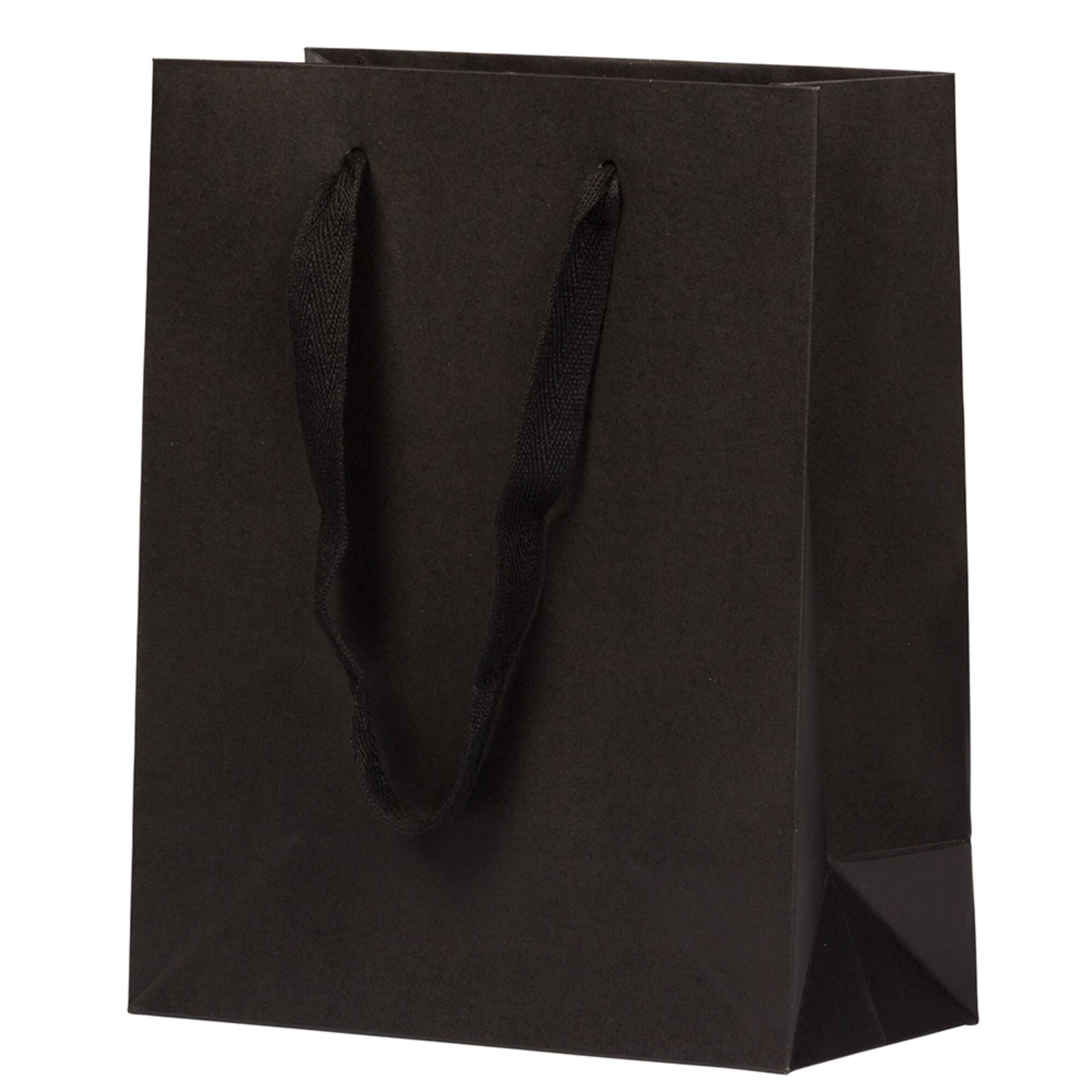 JAM Paper Medium Black Matte Heavy Duty Kraft Gift Bags, 3ct.